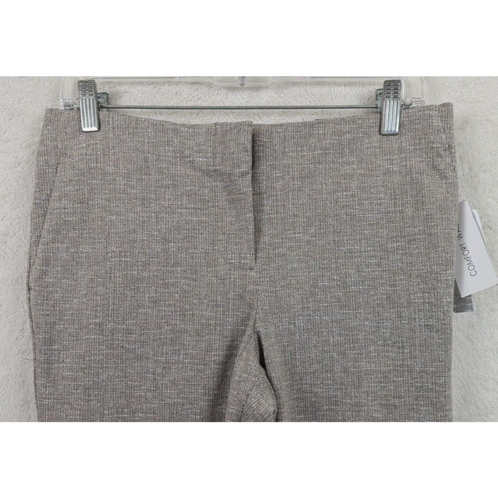 Amanda + Chelsea sz 6 Lily Pants modern fit ankle gray tan brown cream 1596